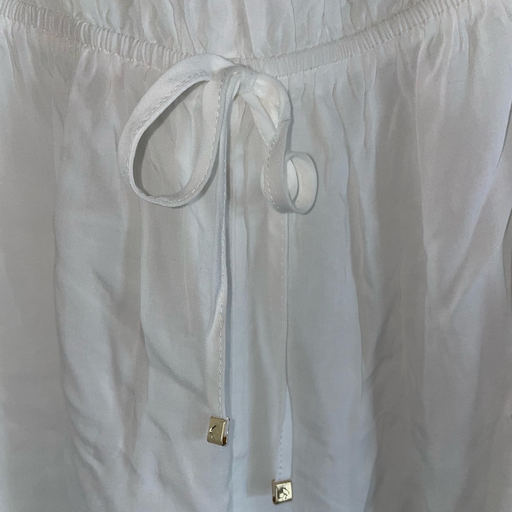 Kate Spade New York Off The Shoulder White Swim Romper - Picture 16 of 16